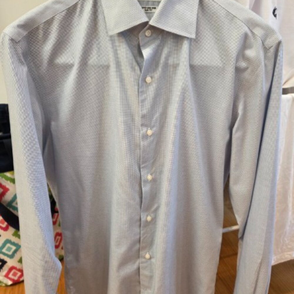 Uniqlo Non-Iron Cotton Stretch Slim Fit Dress Shirt - Picture 2 of 4